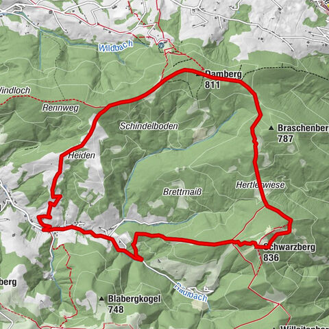 Rundweg von Dambach über Schwarzberg zur Dambergwarte