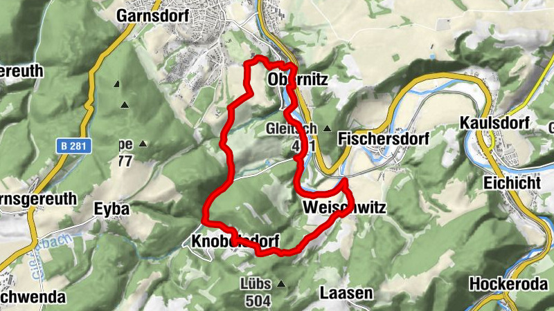 Rundwanderweg - durch das Saaletal und Gissratal