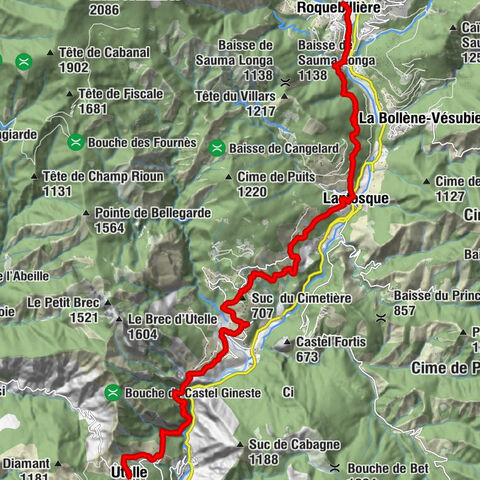 Utelle - Roquebillière / Pagarine-Route (Etappe 4)