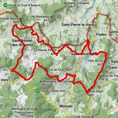 Mountainbike-Rundkurs M2 von St Bonnet nach St Christophe