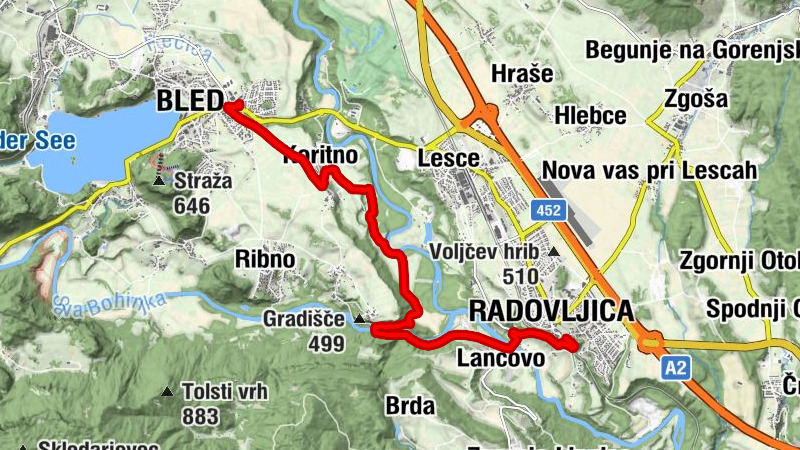 RADOVLJICA E1: TIC Radovljica – TIC Bled