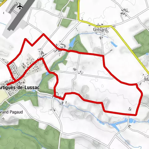 Boucle pédestre : Les Artigues de Lussac en toute tranquilité