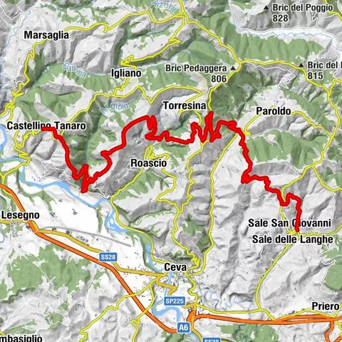 Tanaro-Weg: Etappe 3 Castellino Tanaro - Sale S. Giovanni
