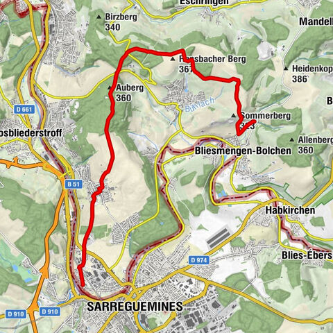 Jakobsweg-Etappe  Kloster Gräfinthal bis Bad Rilchingen-Hanweiler (Südroute)