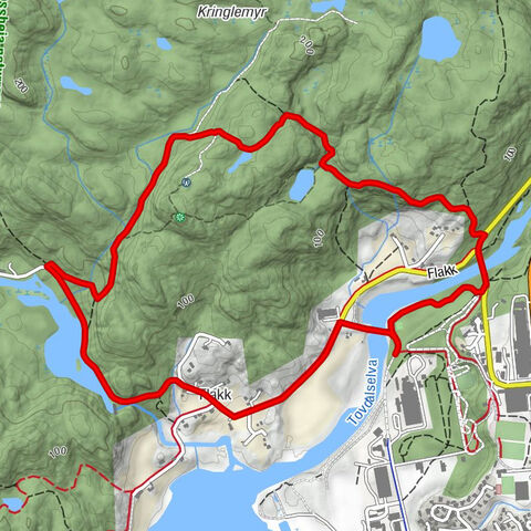 Birkenes - Teinefoss - Flakkefossen - Flakk