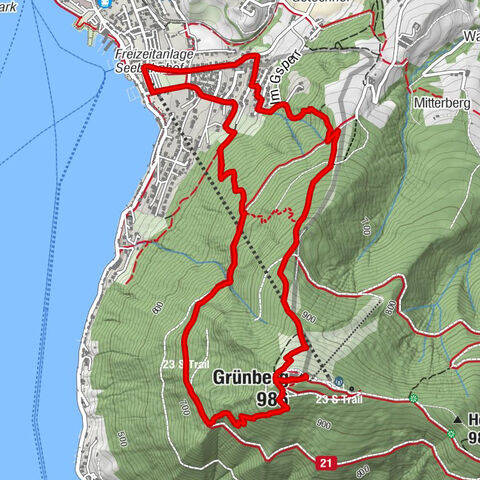 Gmunden - Grünbergalm - Grünberg - Moosberg