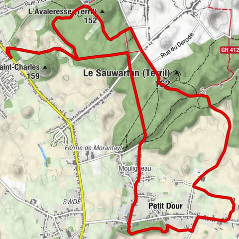 Dour - La Salinne - La ferme des Templiers - L'Avaleresse (Terril)