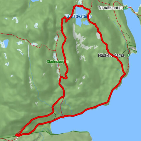 Skuleskogen Entré Syd - Slåttdalsberget - Tärnättstugan