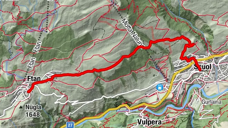 Leichte, abfallende Panoramawanderung: Ftan – Scuol