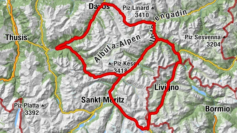 Engadin Radmarathon-Route