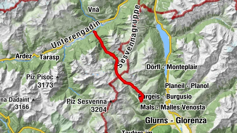 Durch die Uina-Schlucht bis nach Italien