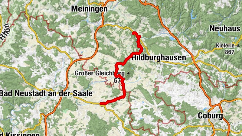 Radtour - "Keltenradweg" - Von Themar nach Bad Königshofen - Thüringer Wald