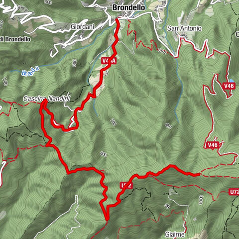 Valle Bronda Trekking | Variante 2B Brondello – Kreuzung auf 1035 m Höhe