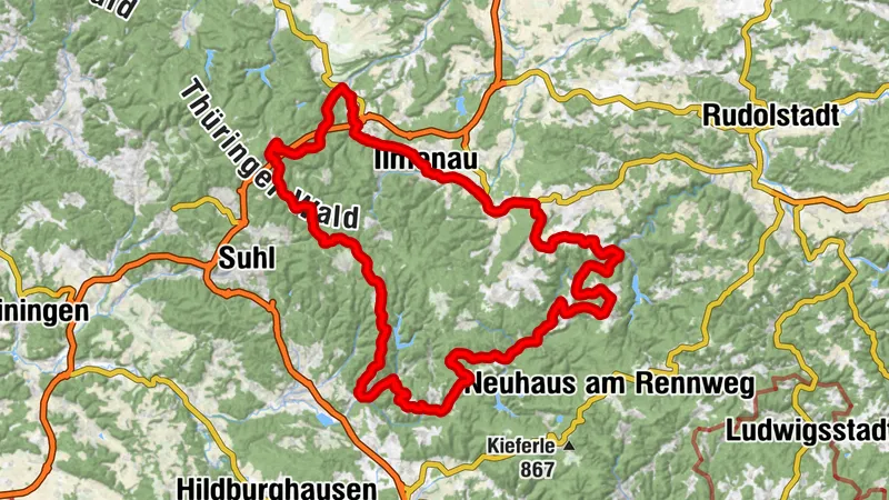 Rennradtour - "Thüringer Hammer" - Thüringer Wald