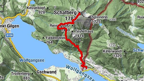 Schafberg von Sankt Wolfgang über die Dorneralm und Schafbergalpe auf die Schafbergspitze
