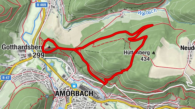 Walking Zentrum Amorbach - Weg 1