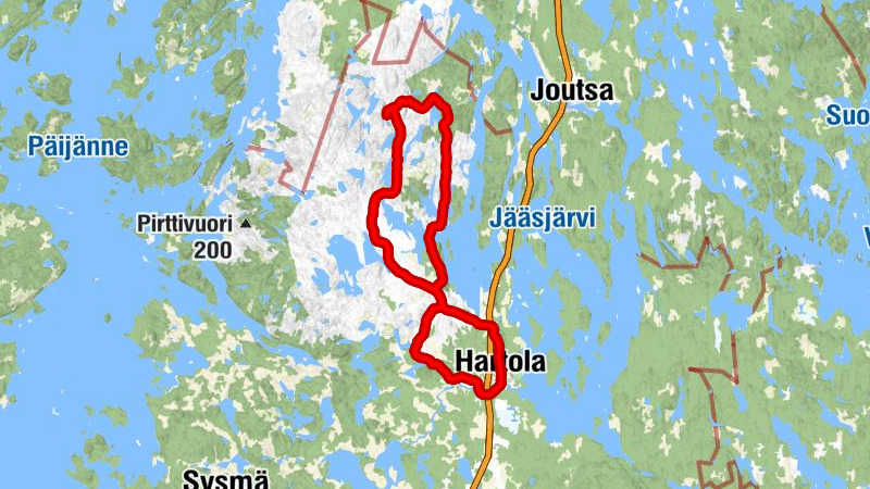 Radtourenweg Hartola kk - Vuorenkylä - Hotila