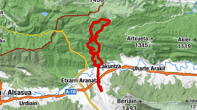 Wanderwege von Arbizu - Camping Arbizu Route 8