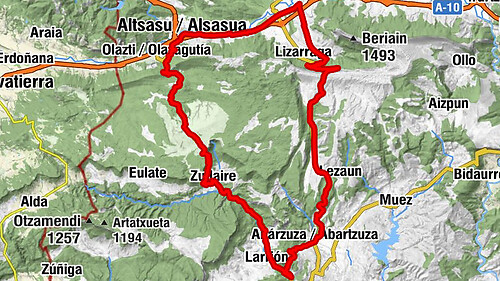 Lizarraga und Urbasa - Camping Arbizu Route 2