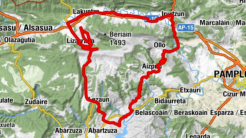 Rund um die Sierra de Andía - Camping Arbizu Route 3