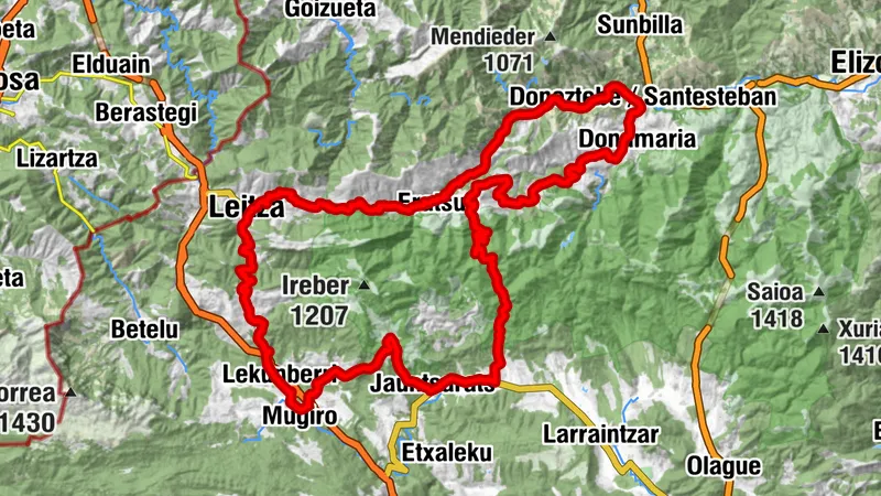 Beruete, Doneztebe und Leitza - Camping Aralar Route 2