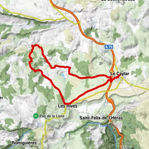 CIRCUIT N°71 - LE TOUR DU LAC TEMPORAIRE - ESPACE VTT-FFC LODÉVOIS ET LARZAC