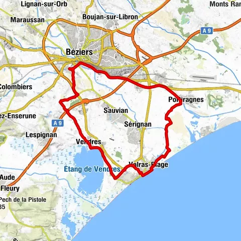 Fahrradrundfahrt Nr. 23 BIS SOMMER – VON DER KÜSTE VON VALRAS ZUM CANAL DU MIDI