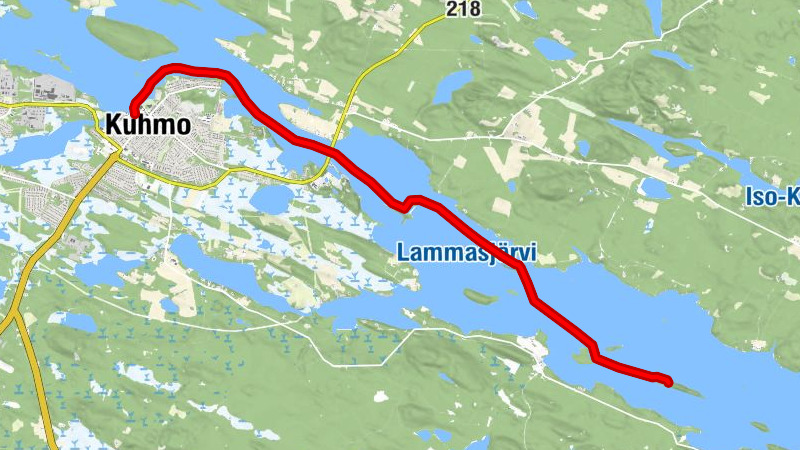 Paddeln zum Honkinen auf dem Lammasjärvi 12/24 km, Kuhmo