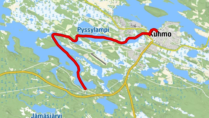 Kanustrecke Jämäs 12 km, Kuhmo