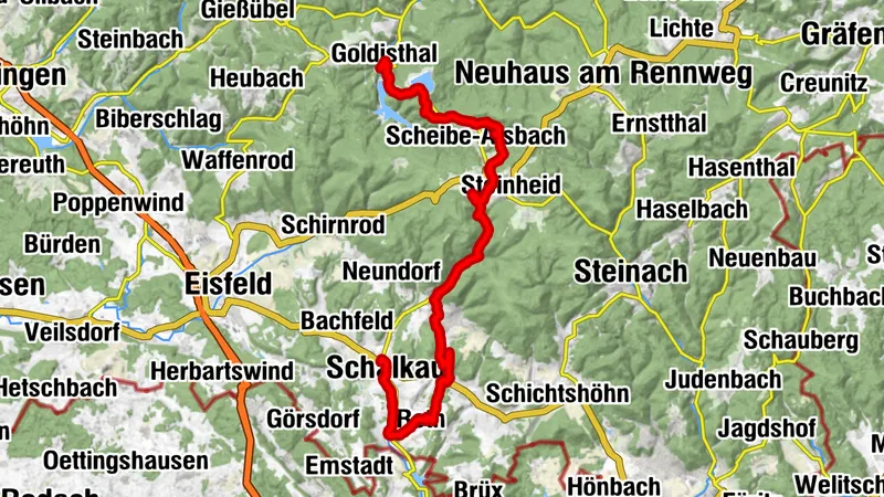 Wanderung - "Goldpfad" von Schalkau nach Goldisthal - Thüringer Wald