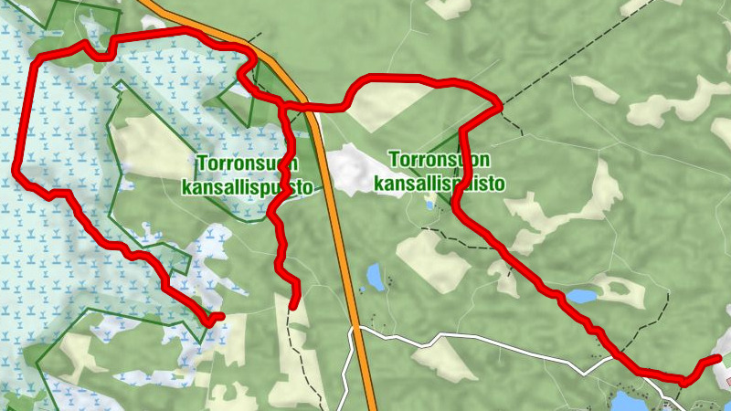 Eerikkilä-Piippurinsuo Hämeen Ilvesreitti 9,7km