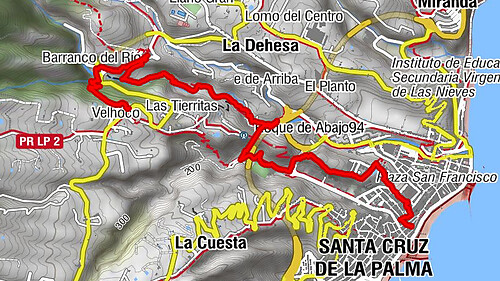 Mühlenweg Los Almendros - Las Nieves - Santa Cruz