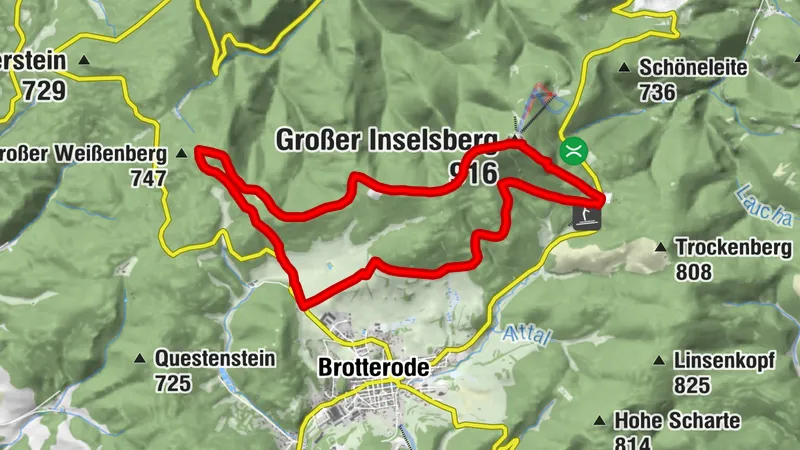 Rundwanderweg - "Um den Inselberg"- Brotterode - Thüringer Wald