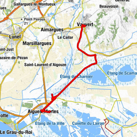 De Aigues mortes à Vauvert