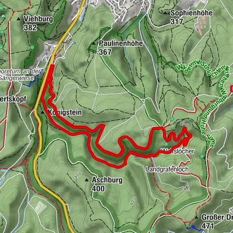Rundweg 1 - "Mariental/Landgrafenschlucht" - Eisenach