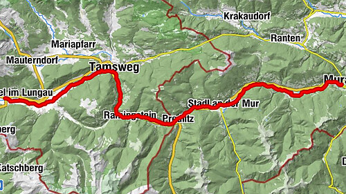 Etappe 02 Murradweg St. Michael im Lungau - Murau