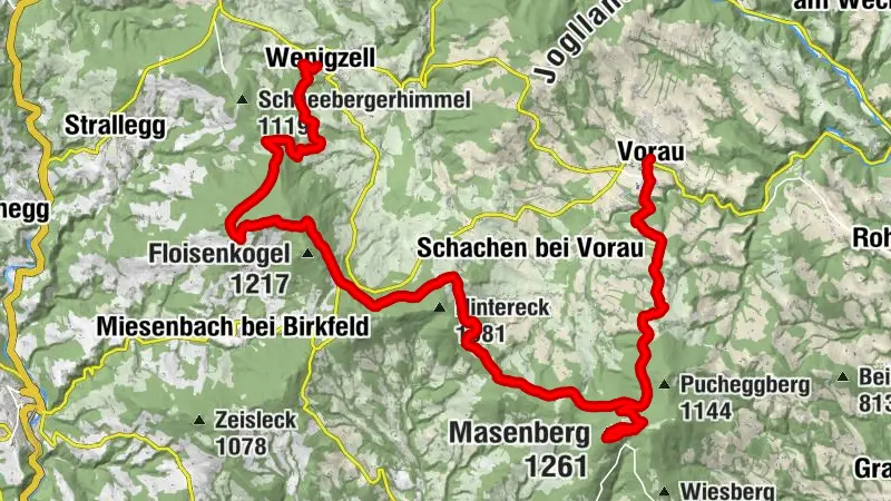 Der große Jogl: Wenigzell - Vorau, über die Wildwiese