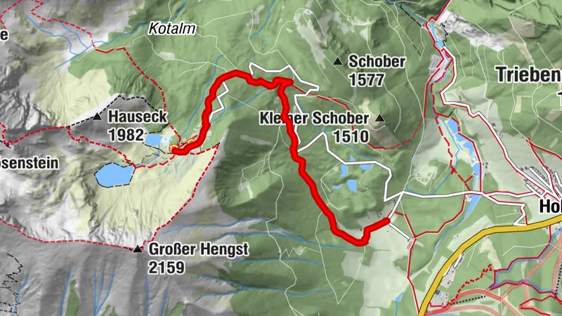 Edelrautehütte - markierter Schneeschuh-Trail in Hohentauern