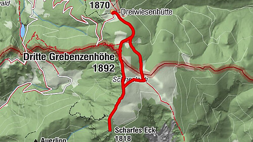 Höhenweg Scharfes Eck