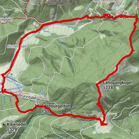 Kaiserau - Klinkehütte - Lahngangkogel - Wagenbänkalm