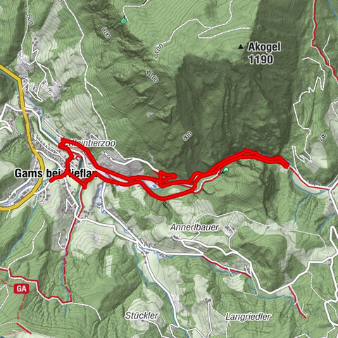 GeoPfad mit Nothklammsteg und Steinkugelmühle in Gams