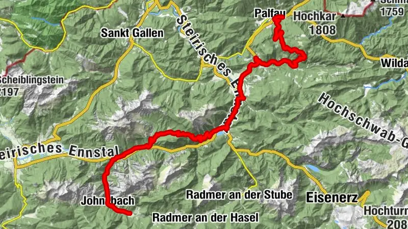 Buchsteinrunde Etappe 2  (Palfau - Johnsbach)