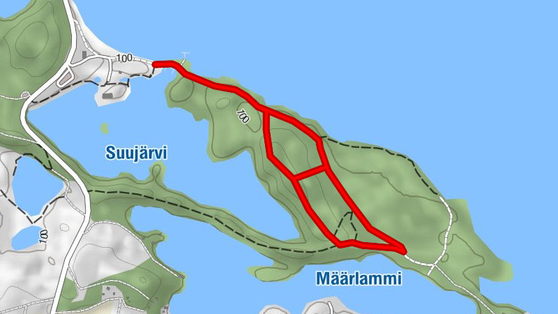 Saaren kansanpuiston harjureitti 2,5km