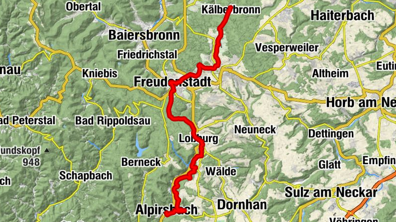 Radweg entlang der Klosterroute Nordschwarzwald - Etappe 3