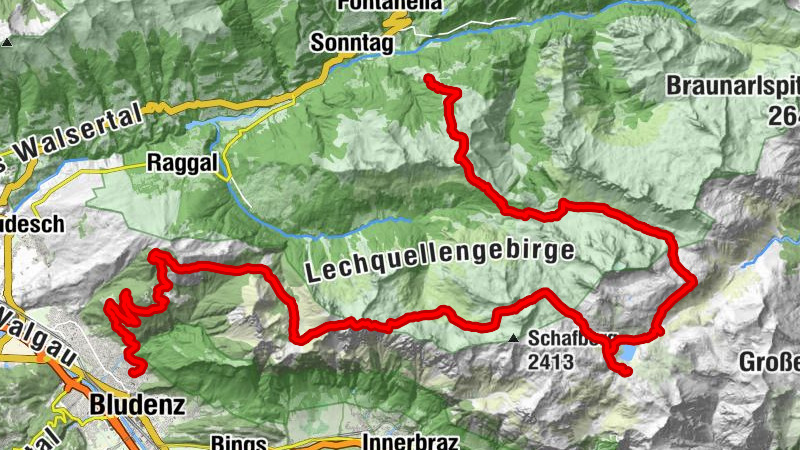 Sonntag/Stein- Freiburger Hütte - Gamsfreiheit - Frasenhütte - Bludenz 2012