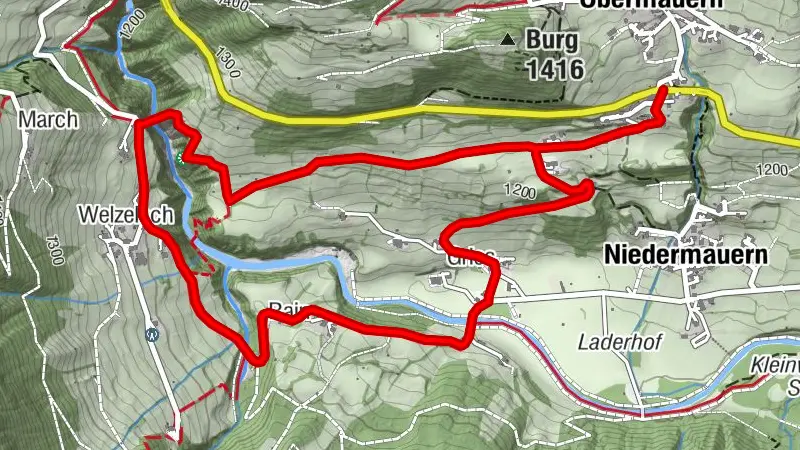 Rundwanderung Hängebrücke Iselschlucht über Gries