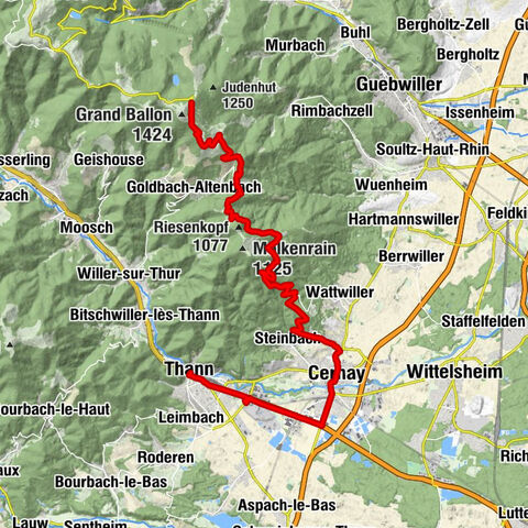 Navette des Crêtes Ligne 68R043 Thann - Grand Ballon