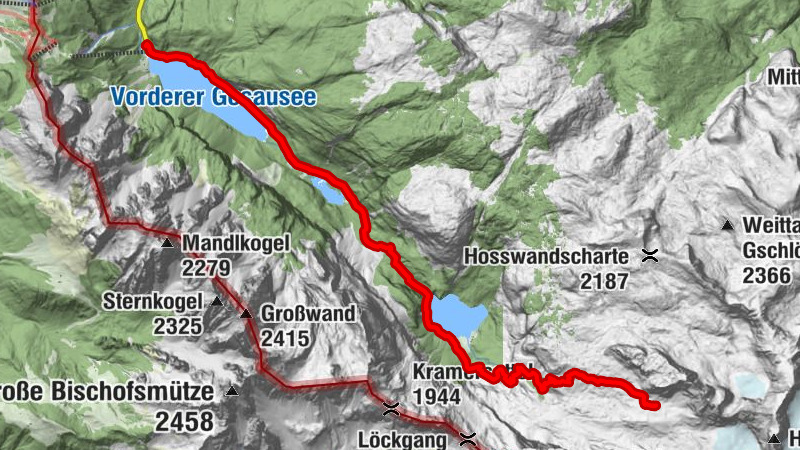 Adamekhütte vom Vorderen Gosausee