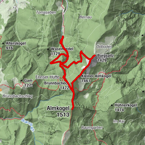 GROSSRAMING Bamacher, Burgspitz, Almkogel, Ennshütte 20240730 
