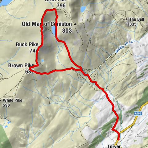 Torver - Dow Crag - Buck Pike - Brown Pike